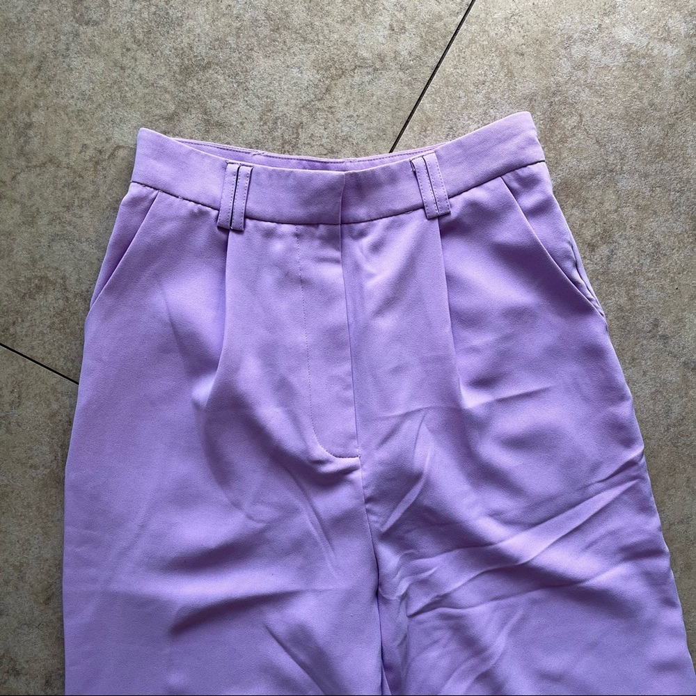 Lavender high waisted wide leg pants